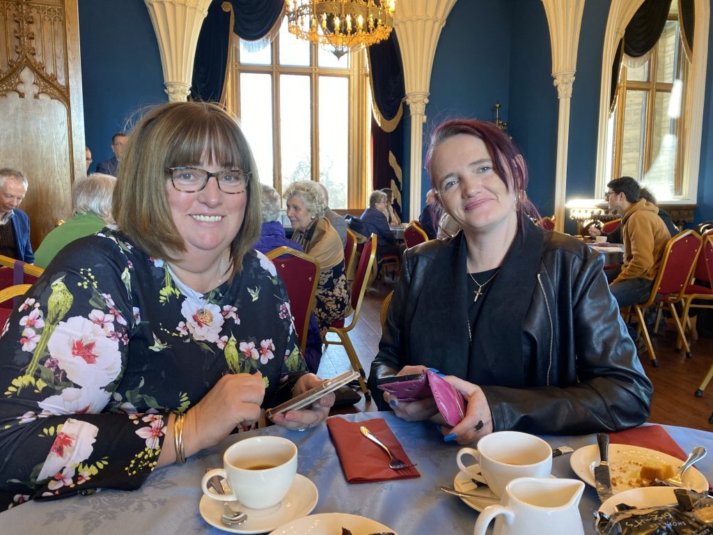 volunteers enjoying tea